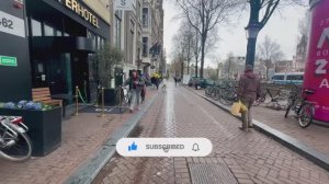 Дождливое утро в Амстердаме ☂️ Прогулка по Амстердаму в пасмурную погоду 4K