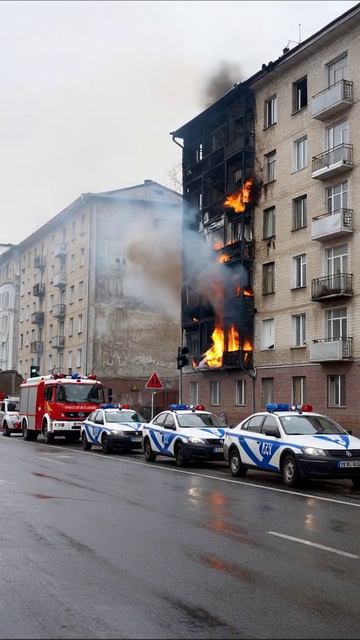 Пожар в многоэтажном доме: спасение людей пожар спасение полиция