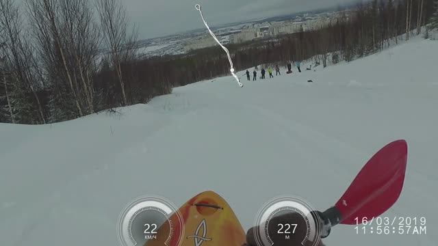 Трасса Сноукаякинга в Народном снежном парке смотреть онлайн