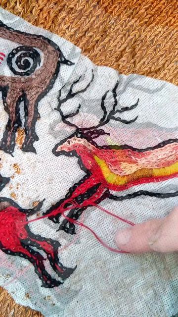 вышивка пальто 