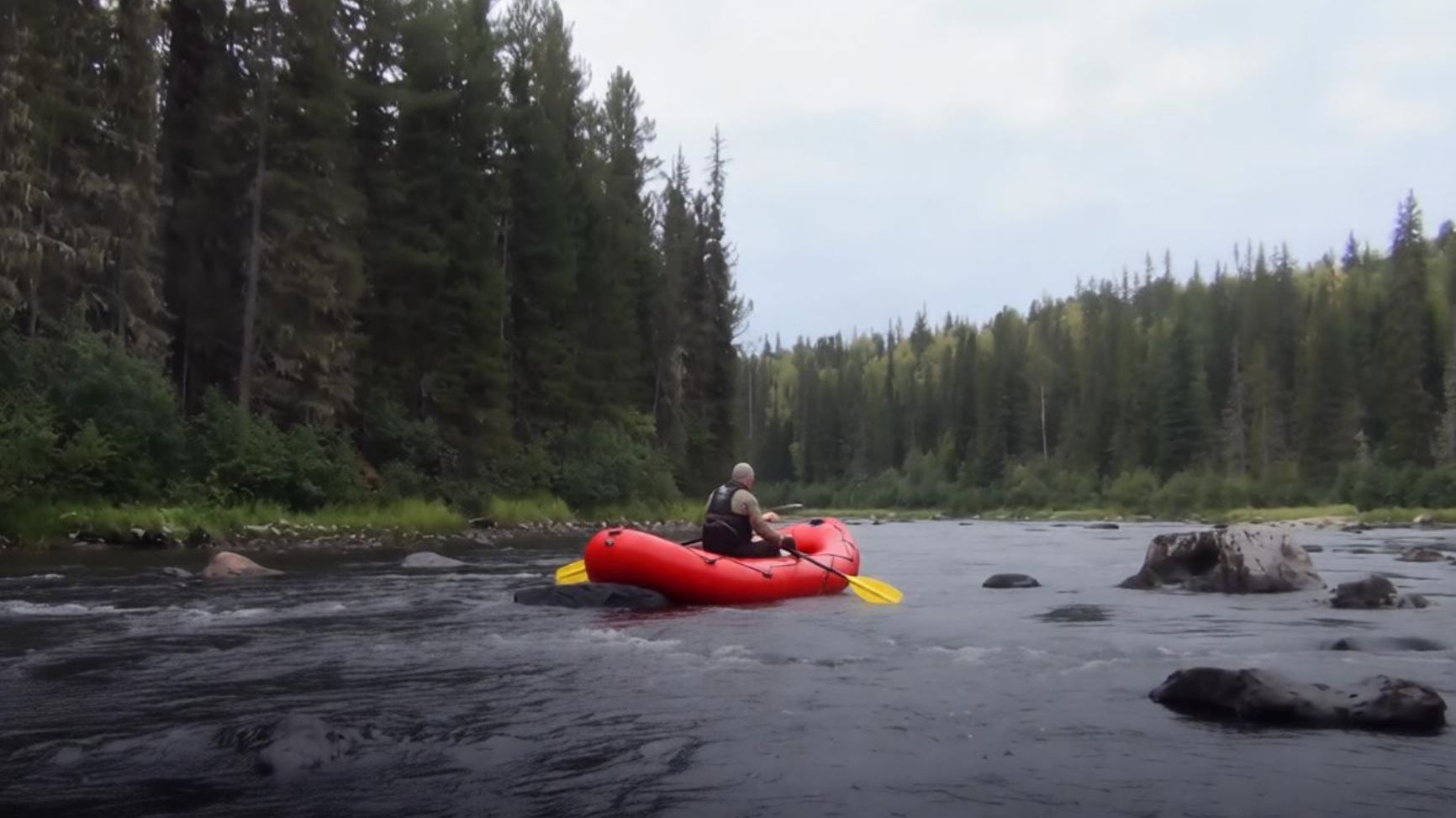 Охота и Рыбалка ПОРОГИ реки СУХОЙ ПИТ Сплав на лодках ПВХ ТАЙГА СИБИРЬ река СУХОЙ ПИТ Тайга Сибирь