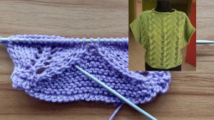 Узор спицами для кофточки.