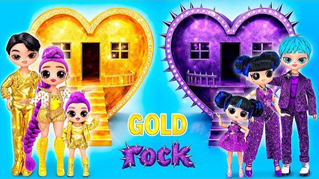 Строим Рок и Милый Золотой дом для Кейпоп Охотниц на Демонов! 12 Поделок для кукол L.O.L.