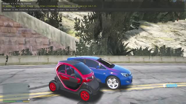 Opel Astra GSI VS Renault Twizy эелетричка с супер выхлопом против астры в гта 5