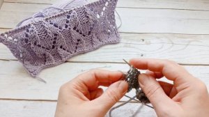 Ажурный узор спицами.