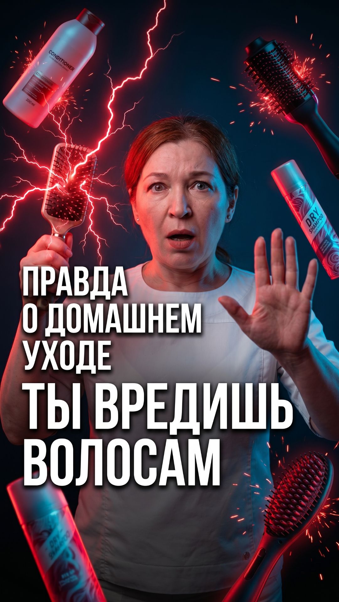 🚿 Расчёсываете мокрые волосы. Кондиционер на корни.