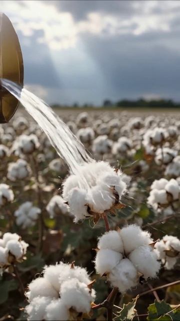 Хлопковое поле: красота природы #хлопок #природа #сельскоехозяйство