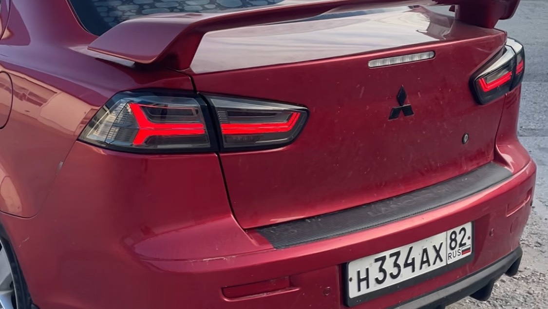 Лансер 10 задние фонари Ауди стиль