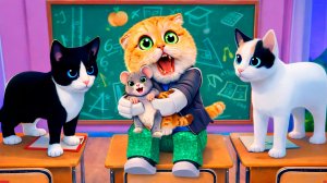 КОТ ПЕРСИК СТАЛ КОТИКОМ В ИГРЕ! ВЕЧЕРИНКА КОТЯТ В ШКОЛЕ!