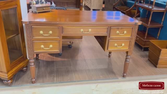 Стол письменный с ящиками МИГ411 из массива дерева от фабрики Satin Furniture (Индонезия)