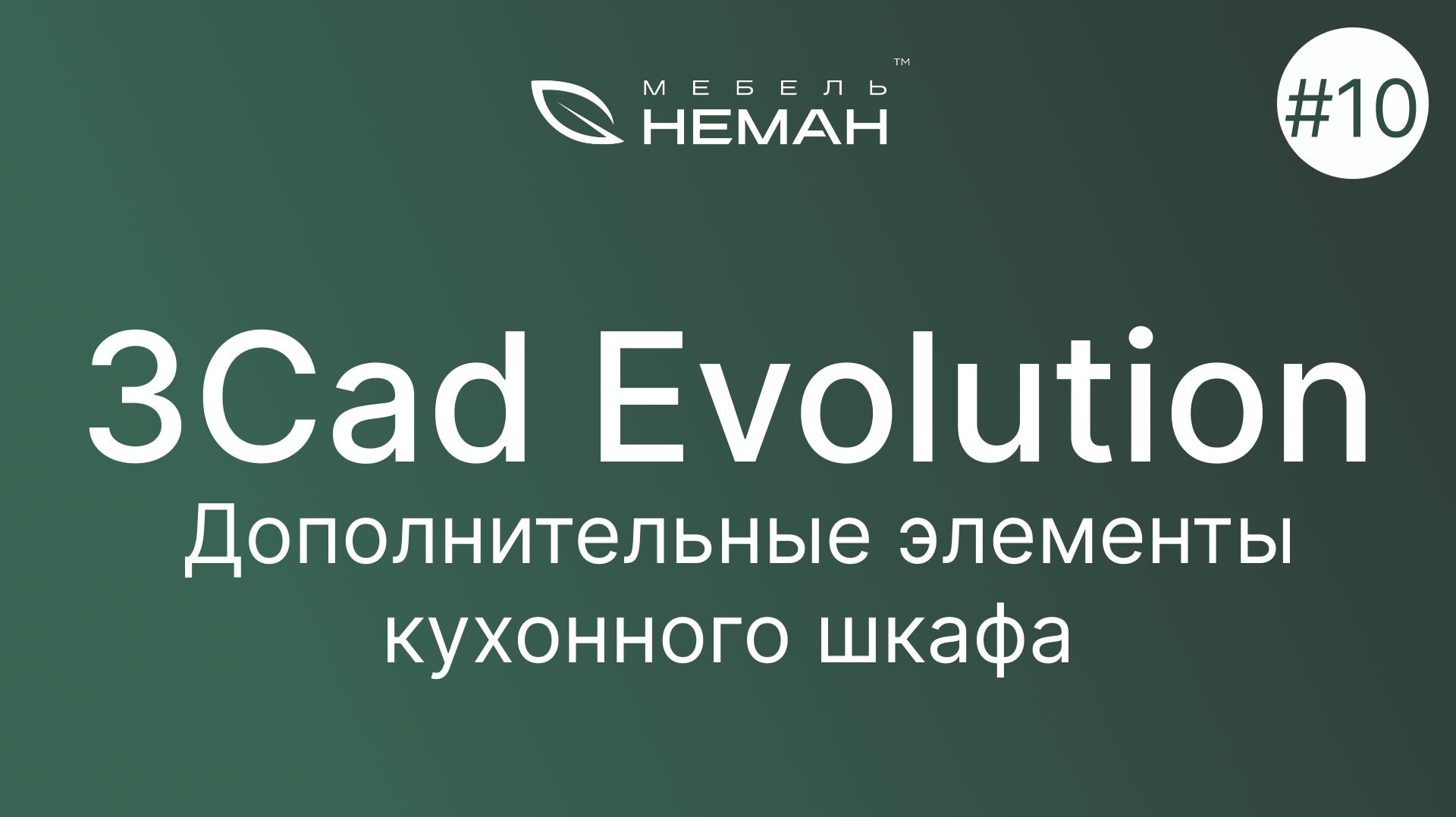 Мебель-Неман уроки 3Cad Evolution. Урок №10. Дополнительные элементы кухонного шкафа