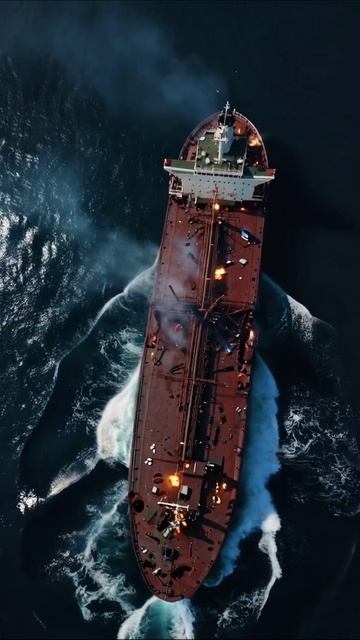 Судно в огне: последние мгновения надежды #катастрофа #море #трагедия