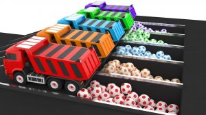 Цвета для детей уличные транспортные средства цвета мячей учимся цветам с помощью машинок для детей