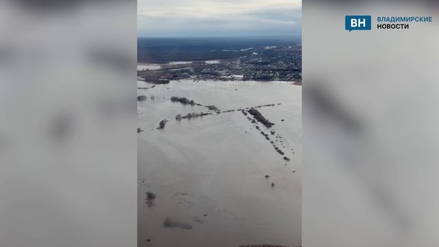 Появились кадры разлива около храма Покрова на Нерли