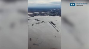 Появились кадры разлива около храма Покрова на Нерли