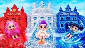 Делаем школу для Кейпоп Охотниц на Демонов в стиле Бриллиант, Рубин и Сапфир!