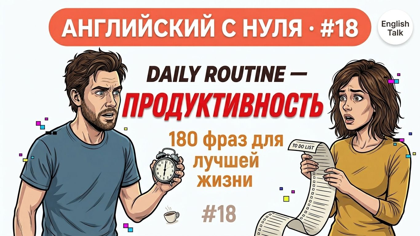 Daily Routine на английском — 180 фраз которые мен
