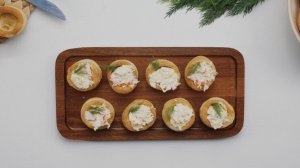 Тарталетки с крабовыми палочками и яйцом