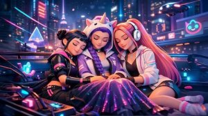 Колыбельная🌙 Засыпай глубоко с Руми, Мирой и Зои в кибер‑городе