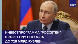 Инвестпрограмма "Россетей" в 2025 году выросла до 725 млрд рублей