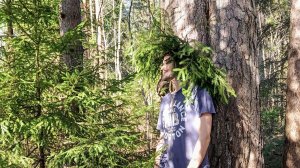 ((3)) Отдыхаю с душой на природе и согреваюсь у костра. Сделал умывальник, навожу порядок и т.д