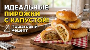 Идеальные пирожки с капустой в духовке. Пошаговый рецепт сочной начинки.