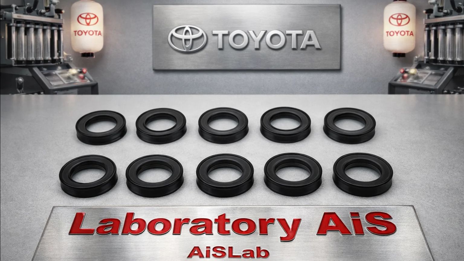 Прокладки инжекторов, 10шт, AiS-G010, TOYOTA 23291-62010,.mp4