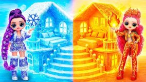 Горячая и Холодная K-Pop семья Хантрикс! Поделки для кукол L.O.L.