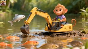 Удивительная обезьянка из мультфильма спасает забавных животных на ферме