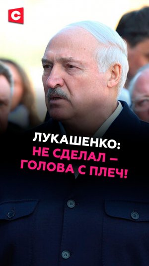 Лукашенко: не сделал – голова с плеч! #беларусь #лукашенко #батька #новости #политика #ств