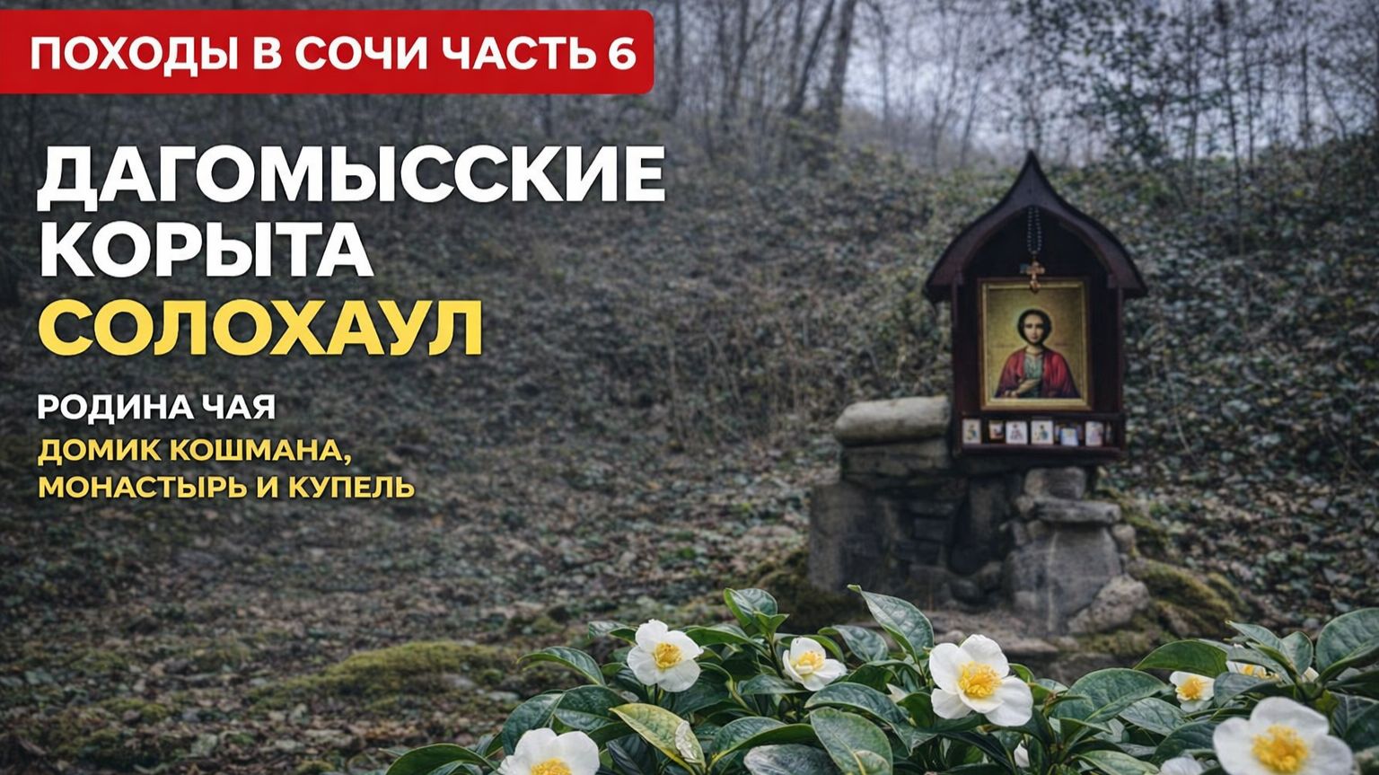 ДАГОМЫССКИЕ КОРЫТА | СОЛОХАУЛ: ДОМИК КОШМАНА, РОДИНА ЧАЯ, МОНАСТЫРЬ И КУПЕЛЬ