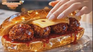 Хрустящий бургер. Стеклянная ИИ - анимация.