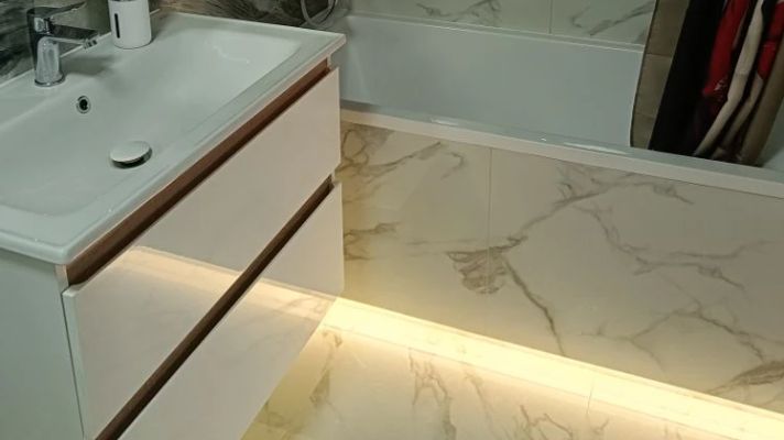 Ванная 4,8 м² – современный и функциональный ремонт под ключ!