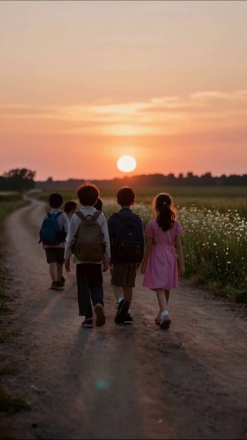 Уходя в закат, теряем надежду #дети #потеря #печаль