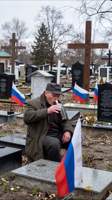 Одиночество среди могил: Память и алкоголь #память #одиночество #печаль