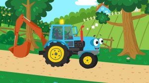 КОЛЁСА ТРАКТОРА - Новинка мультик песенка для самых маленьких - Трактор едет по полям в гости к нам