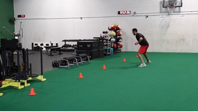 Lateral Shuffle to Sprint Cone Series | Боковые слайды + спринты 2вперед+1назад