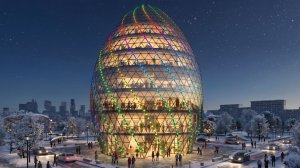 Проект динамической подсветки на здании сложной формы