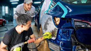 Утопленная Тесла едет в кузовной! Сюрпризы продолжаются😉