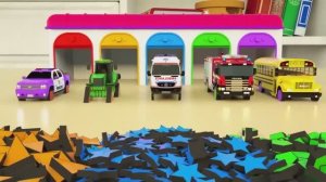 Мультики для детей - Разноцветная спецтехника - Детские стишки и песенки для малышей