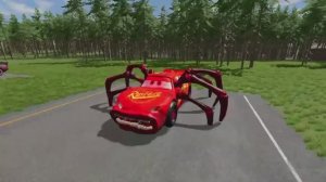 Мега машины из Тачкек в яме с большим и маленьким зомби! Битва в BeamNG.Drive