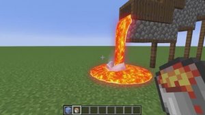 Огромная реалистичная волна воды против деревни в Майнкрафте