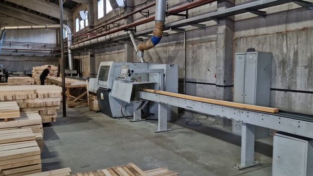 Сканер KnotInspector в связке с торцовкой Weinig OptiCut 260 на деревообрабатывающем предприятии