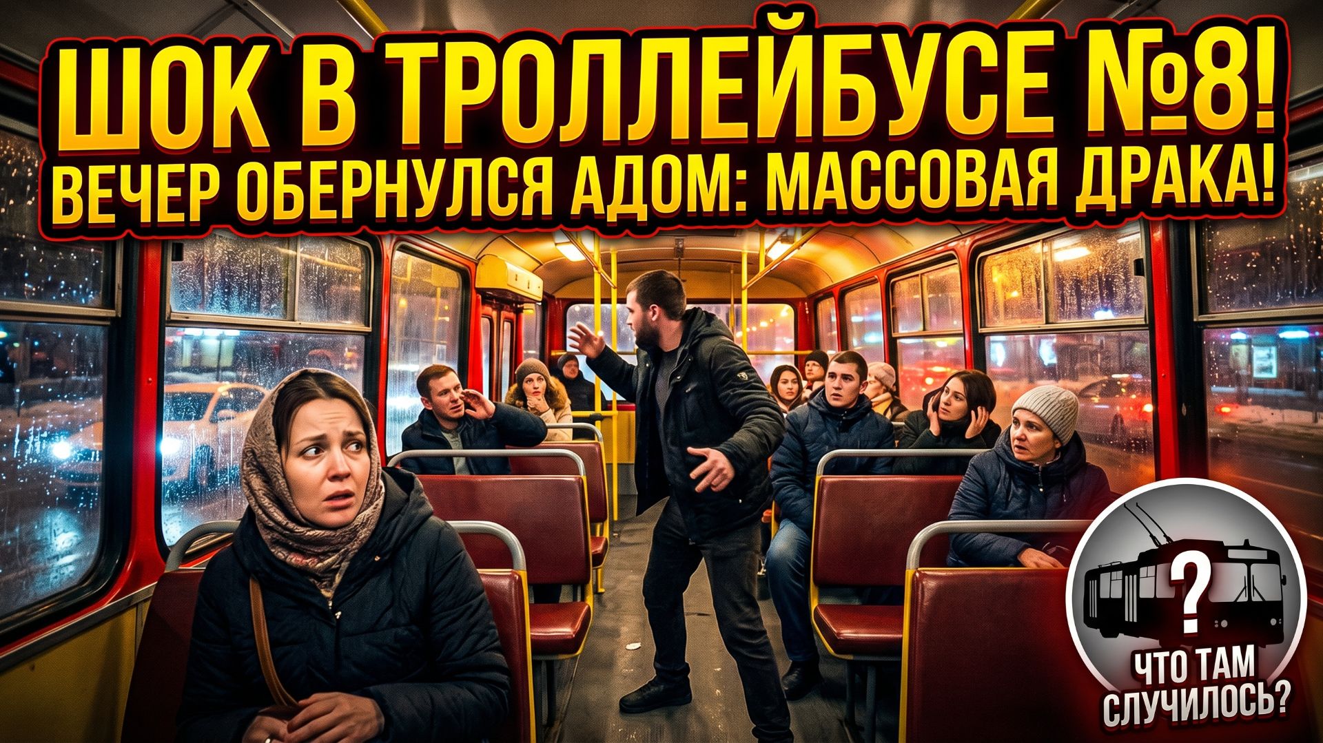 Драка в троллейбусе в Новосибирске попала на видео