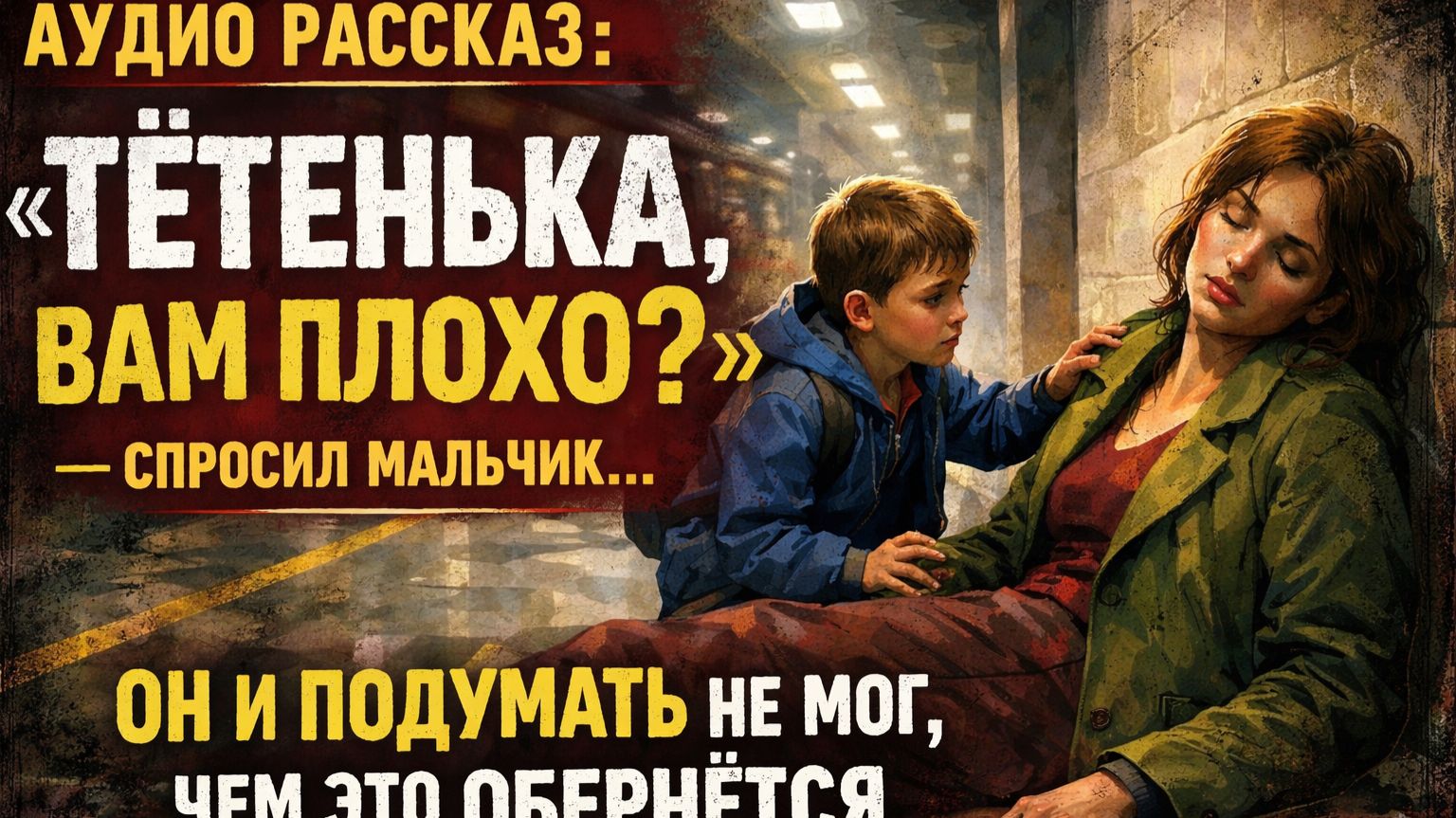 Аудио рассказ: «Тётенька, вам плохо?» — спросил мальчик… Он и подумать не мог, чем это обернётся