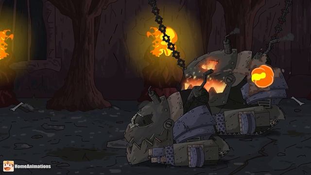 Битва с монстрами черного железа   - Мультики про танки