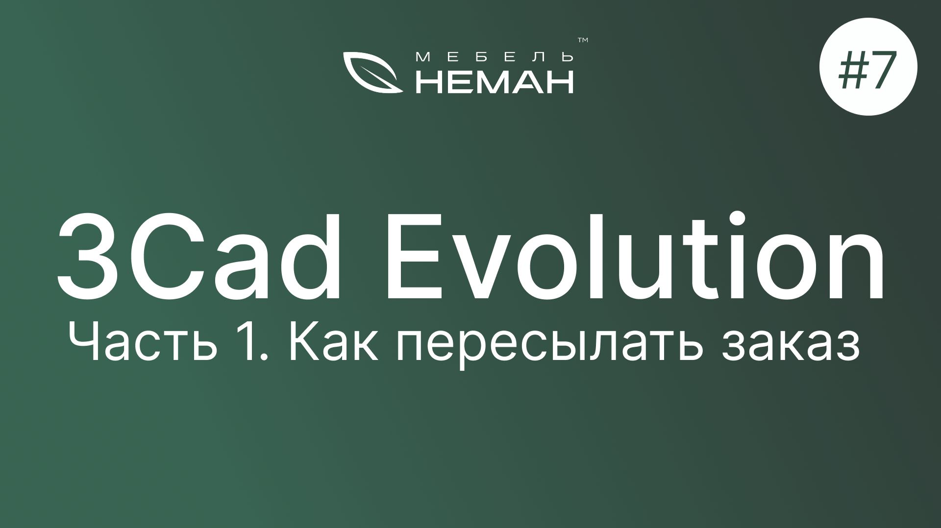 Мебель-Неман уроки 3Cad Evolution. Урок №7. Часть 1. Как пересылать заказ