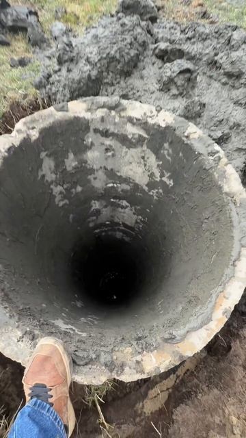 Копка колодца в плывуне