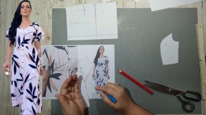 Моделирование. Платье для полных, которое скрывает всё лишнее. Выкройка № 2028а.