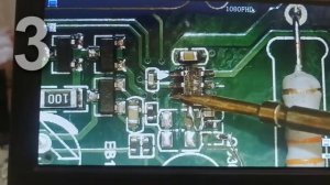 Ремонт ТВ Shivaki STV-55 LED17 под микроскопом